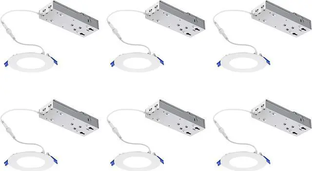 Alt view image 3 of 4 - (case of 6) Philips Lightolier FD6R LED Flat Downlight dual select, CCT selector (2700K, 3000K, 3500K, 4000K & 5000K) and Lumen selector, 6 inch round LED downlight, white, 0-10V Dimming