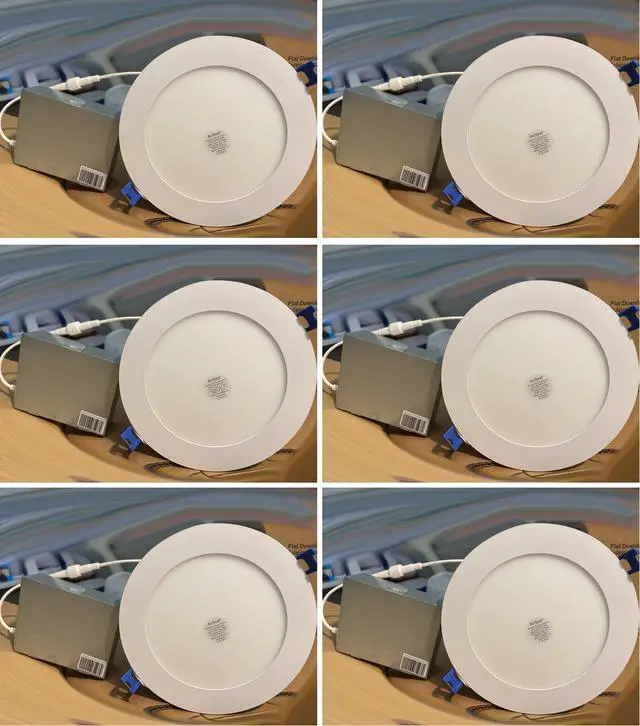 Main image of (case of 6) Philips Lightolier FD6R LED Flat Downlight dual select, CCT selector (2700K, 3000K, 3500K, 4000K & 5000K) and Lumen selector, 6 inch round LED downlight, white, 0-10V Dimming