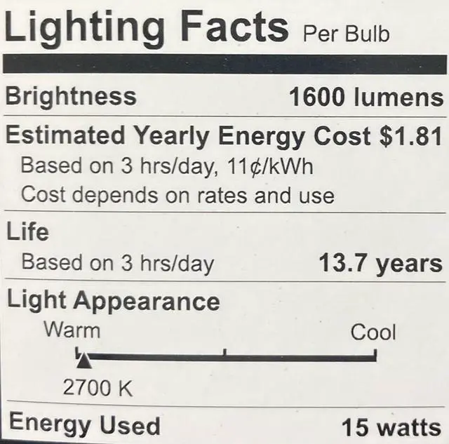Alt view image 3 of 3 - (pack of 4) GE Lighting 65729 LED Light Bulb A21, 100 watt equivalent, Soft White