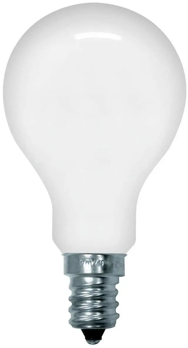 Alt view image 2 of 5 - GE A15 Ceiling Fan Decorative Light Bulb, Soft White Finish, 60-Watts, Candelabra Base, 2-Pack