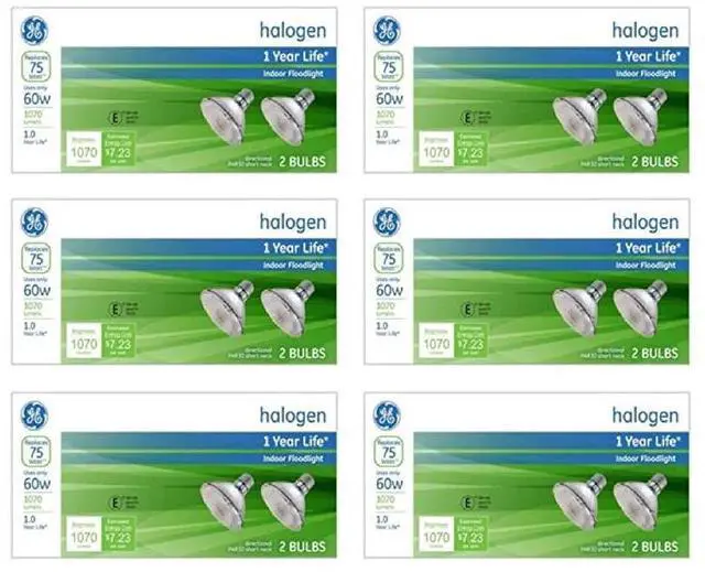 Alt view image 2 of 3 - (12 bulbs) GE Classic 60-Watt EQ PAR 30 shortneck Dimmable Warm White Reflector Appliance Halogen Light Bulb