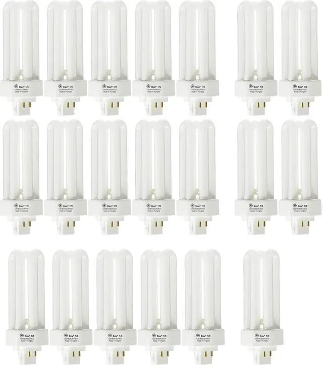Main image of (case of 20) GE 97616 Ecolux Biax, 26 Watt Triple Tube Compact Fluorescent Light Bulb, 3500K, T4 CFL Biax
