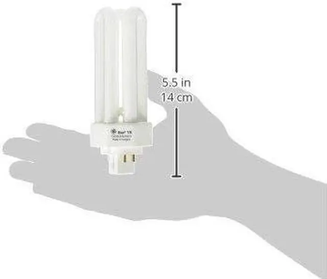 Alt view image 2 of 3 - (case of 20) GE 97616 Ecolux Biax, 26 Watt Triple Tube Compact Fluorescent Light Bulb, 3500K, T4 CFL Biax