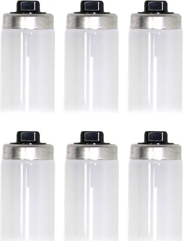 Main image of (6 pack) GE 10778 High Output 48 inch T12 Fluorescent Lamp, F48T12/D/HO, 6500K Color Temp, 60 watts, 3400 lumens, Recessed Double Contact R17d base