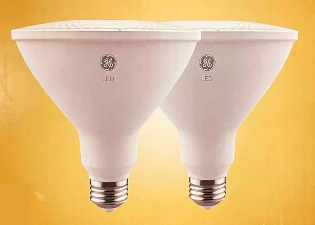 Alt view image 2 of 3 - (2 bulbs) GE 48481 warm white LED PAR38 Outdoor / Indoor Spot Light, 15 watt, 1300 lumen, HD Light, medium base, 3000K Warm White