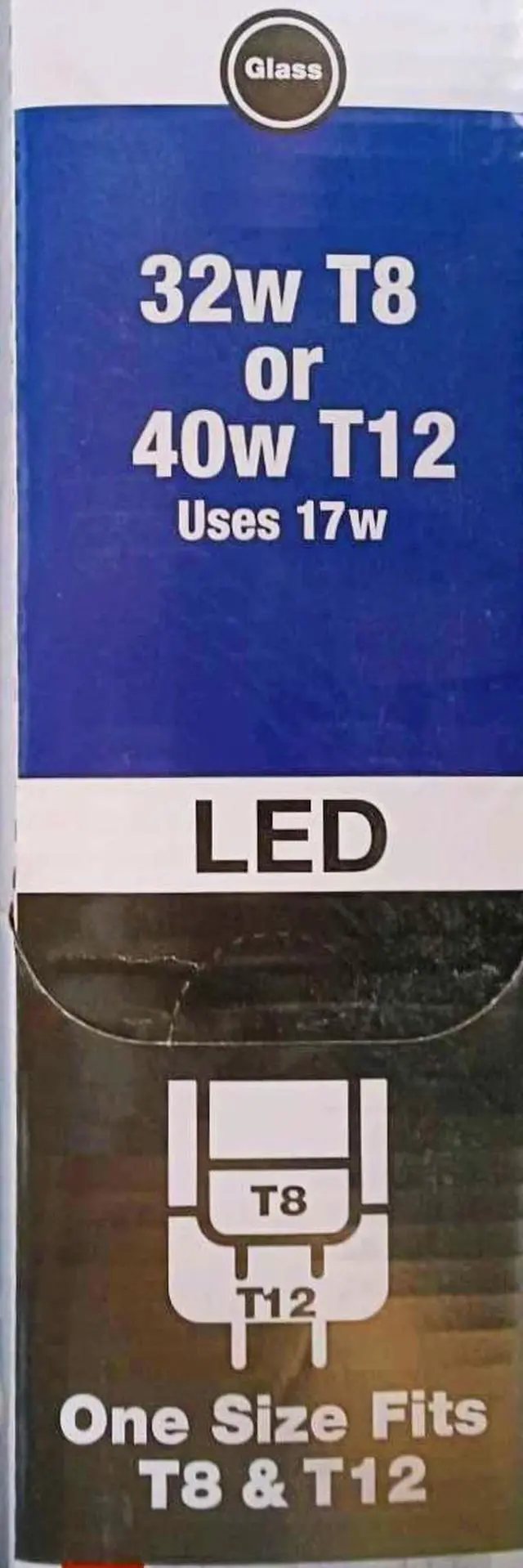 Alt view image 2 of 3 - (case of 6) Sylvania LED Tube 41184 Specialty Blacklight LED Tube,  48 inch, replaces T8 or T12 fluorescent lamp, 17 watt LED upgrade, 405nm blacklight illumination, Direct Wire, glass 4ft tube