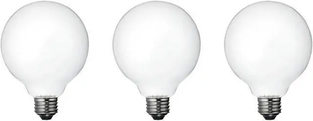 Alt view image 2 of 4 - (case of 3 bulbs) GE 41835 Relax LED G30 Vanity Globe, frosted, Soft White 2700K, 6 watt, 500 lumen, Dimmable Decorative Globe Light Bulb, 60 watt replacement