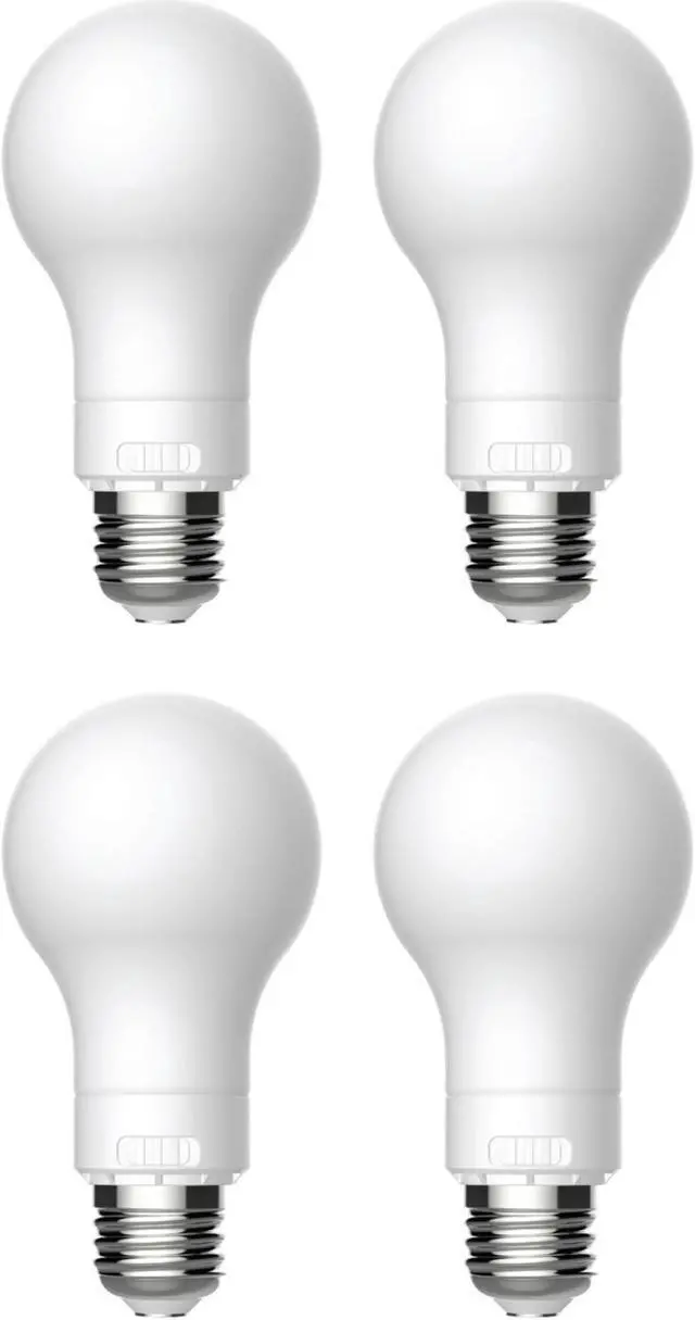 Alt view image 3 of 4 - (4 bulbs) GE Relax/Refresh LED A19 color select light bulb, choose either soft white relax or cool white refresh, toggle switch on bulb, HD Light, 450 lumens, dimmable, medium base