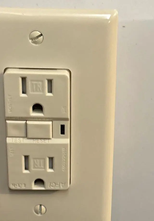 Alt view image 6 of 6 - (case of 10) Eaton TRAFCI15LA 15 Amp Tamper Resistant AFCI Receptacle, Visual trip indicator light, 15A, 125V, two pole three wire, grounding, Light Almond Finish