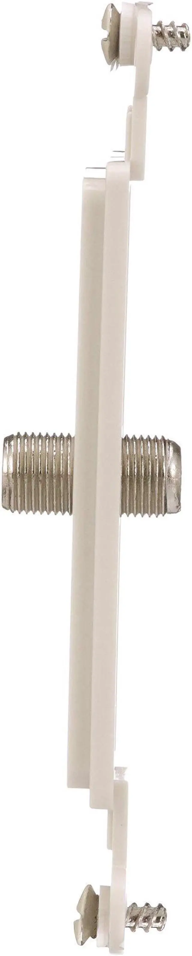 Alt view image 3 of 6 - (case of 10) EATON Wiring 2162LA Single Type F Coaxial Adapter with Decorator Insert, Category 3 RJ11, RJ14, Light Almond