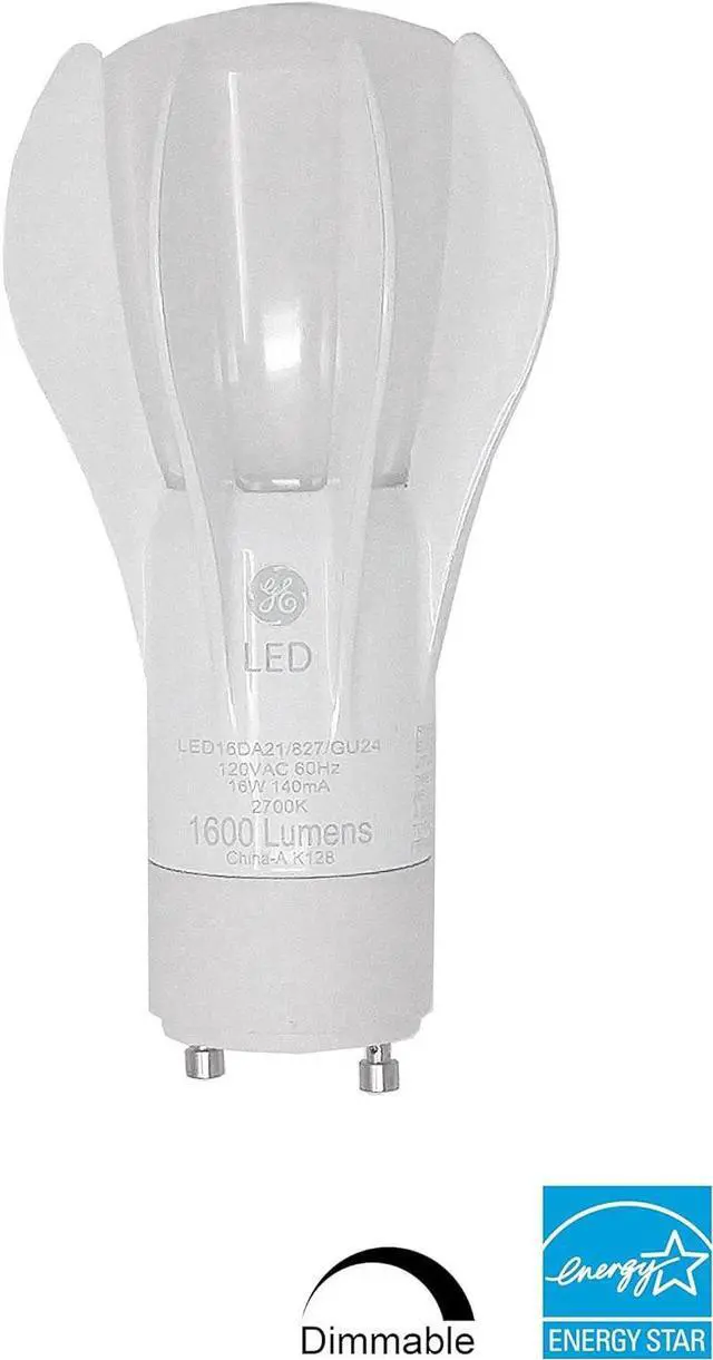 Alt view image 2 of 5 - GE 92498 - LED16DA21827GU24 A21 A Line Pear LED Light Bulb
