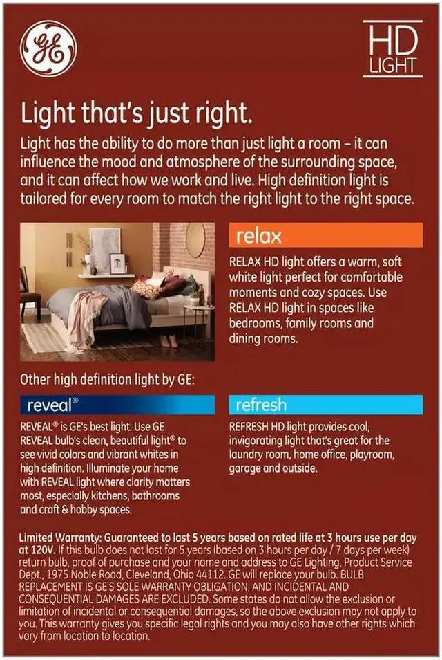 Alt view image 2 of 4 - GE Relax LED G30 Globe, soft white,  6 watt,  500 lumen, soft white 2700K Dimmable LED Light Bulb, medium base