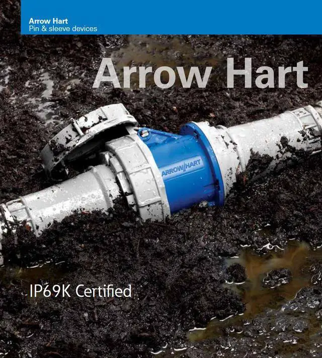 Alt view image 3 of 3 - Eaton Arrow Hart AH420C9W Water-Tight Pin and Sleeve Connector, 20A, 250V, 3 Pole, 4 Wire, Grounding, 3-Phase, Watertight, Blue Nylon, Female, IP69K & IP67