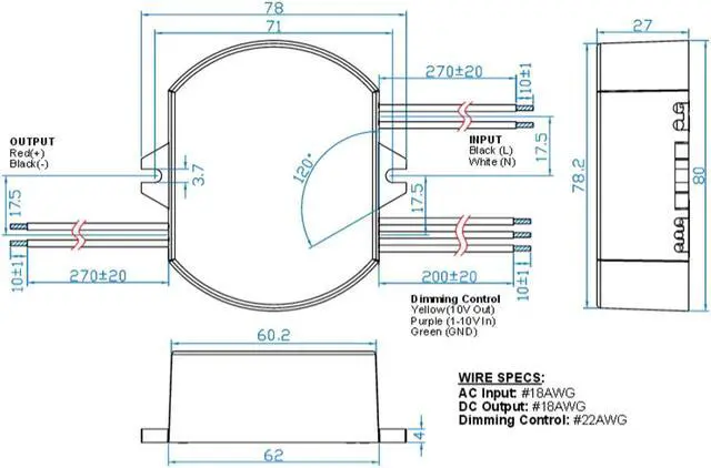 Alt view image 3 of 3 - Hubbell Thomas Research Products LED 25W-40-C0620-D Constant Current Driver, dimmable