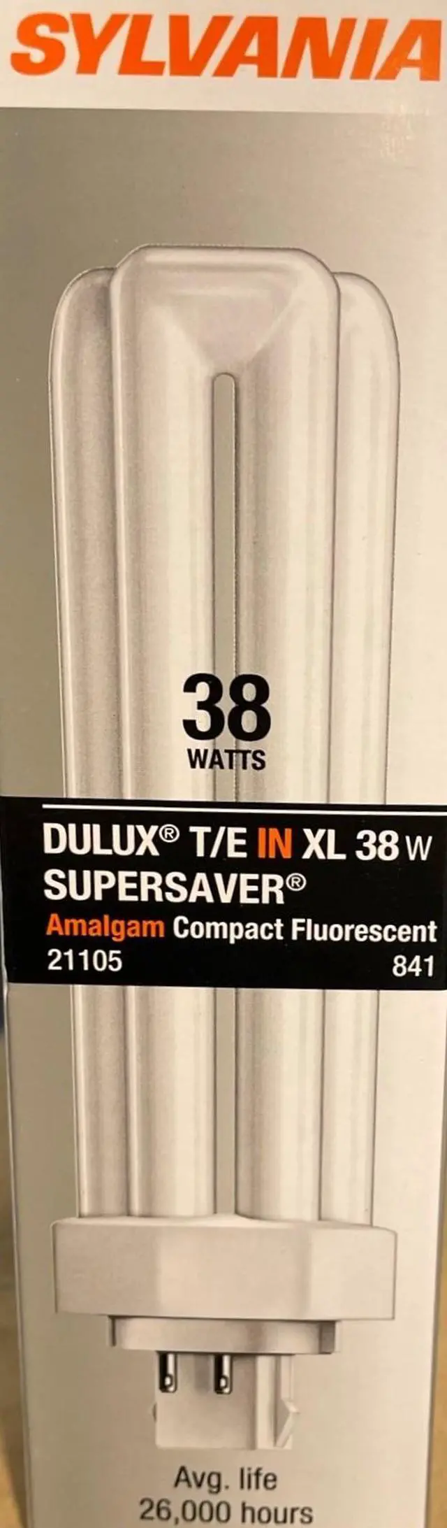 Main image of (10 pack) Sylvania 21105 - CF42DT/E/IN/38W/841/SS/ECO Triple Tube 4 Pin Base Amalgam Compact Fluorescent Cool White Light Bulb