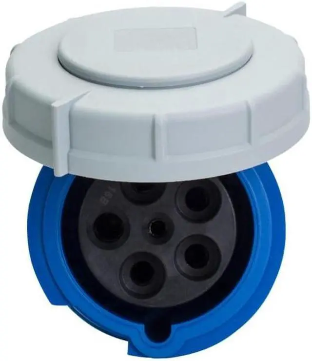 Alt view image 2 of 4 - EATON Arrow Hart AH560C9W Water-Tight Pin and Sleeve Connector, IP69K rated, 60A 120/208V, 4 pole 5 wire, Female, Blue Nylon, Three Phase