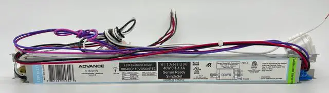 Main image of Advance Xitanium LED Electronic Driver XI040C110V054VPT2 Sensor Ready SimpleSet, 40 watt, .1-1.1A, continuous dimming
