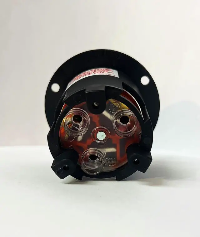 Alt view image 2 of 3 - Eaton Arrow Hart AHCL1030FI Color Coded Locking Flanged Inlet, Orange and Black, #14-#8 AWG. 30 Amp, 125/250V, 3-pole, 3-wire, Ultra Grip, Nylon