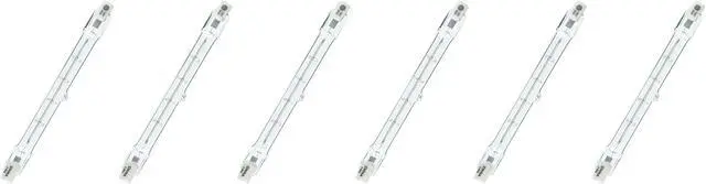 Main image of GE Lighting 24931 Proline500 Quartz T3 DEQ 130V 500-Watt Light Bulb, 10300 lumen, R7S base, 6-Pack Q500T3CL/PRO-6PK