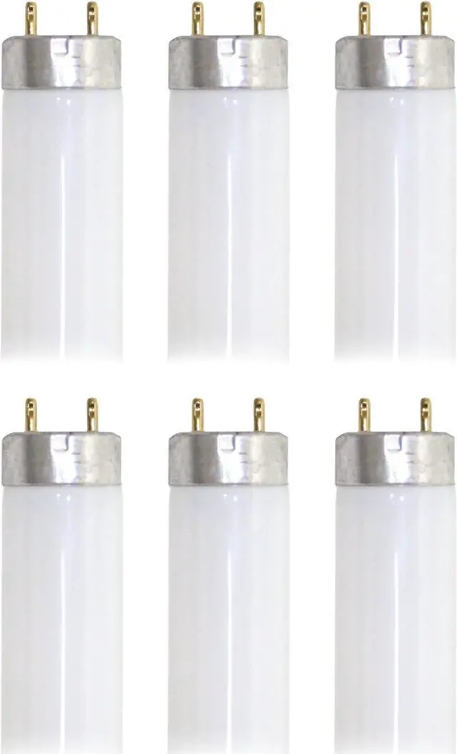 Main image of (6 bulbs) GE 28885 Linear T8 Fluorescent, 24 inch tube, Coverguard, 5000K Daylight, 17 watt Linear Fluorescent