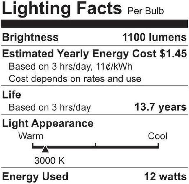 Alt view image 5 of 5 - (3 bulbs) GE LED+ Motion Sensing LED Light Bulb, 12 watts, 1100 lumens, 75 watt replacement, warm white, lights automatically when motion is detected, LED A21 Light Bulb