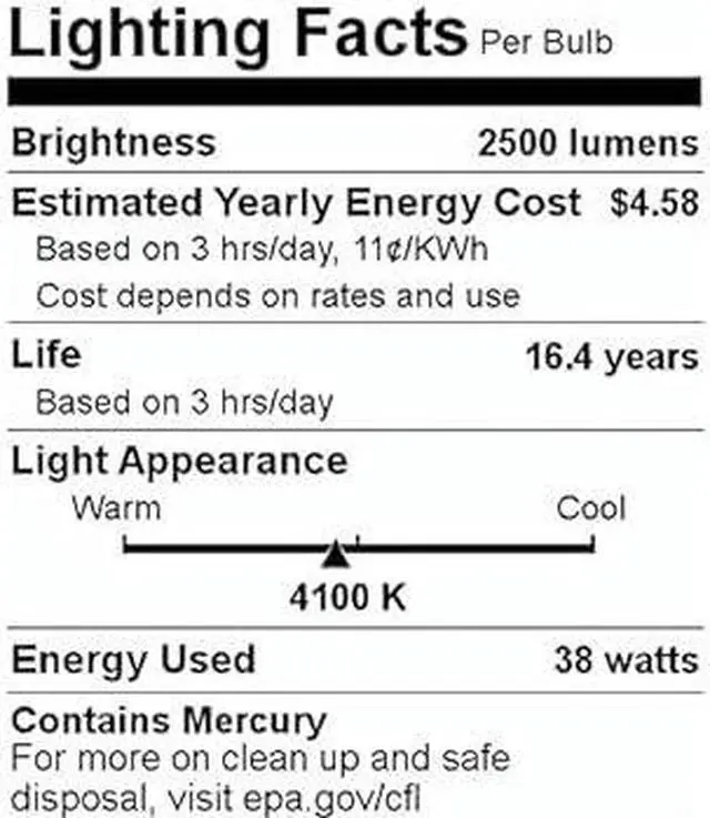 Alt view image 3 of 3 - (10 pack) Sylvania 21105 - CF42DT/E/IN/38W/841/SS/ECO Triple Tube 4 Pin Base Amalgam Compact Fluorescent Cool White Light Bulb