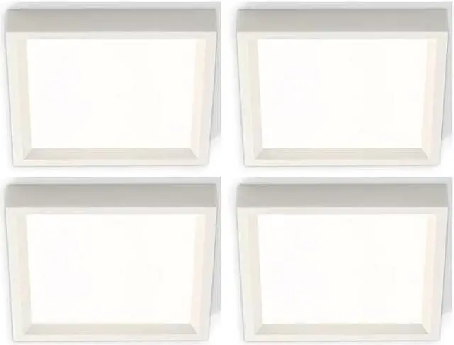 Main image of (case of 4) Philips Lightolier SlimSurface LED 4 inch square downlight luminaire, 3000K, White finish, 80CRI, 650 lumens, 9.5 watts, S4S830K7A