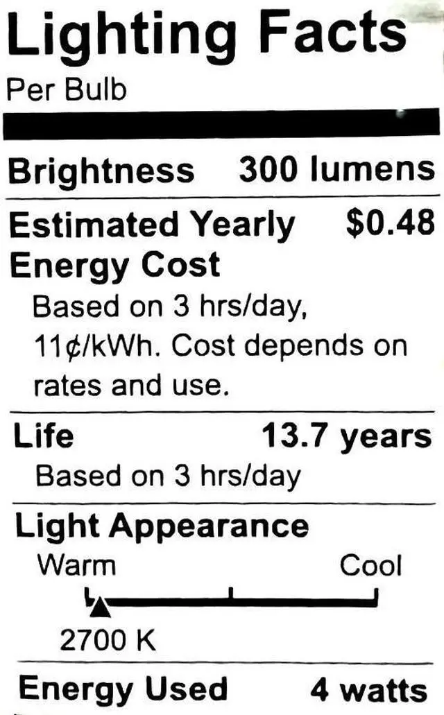 Alt view image 7 of 7 - (2 bulbs) GE Lighting 36893 Clear Finish Light Bulb Relax HD Dimmable LED Decorative 4 watt (40-Watt Replacement), 300-Lumen Candelabra Base Bent Tip, 2-Pack, Soft White, 2