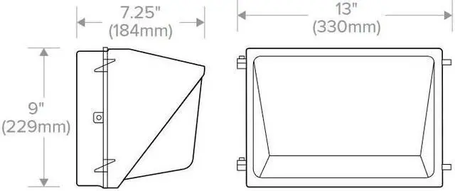 Alt view image 2 of 2 - Hubbell WGH LED area lighting wall pack WGH-133L-5K-U-M-LED, 76 watt, 9173 lumens, 5000K Color Temp, 120 lumens per watt,  120-277V,  outdoor perimeter lighting LED wallpack