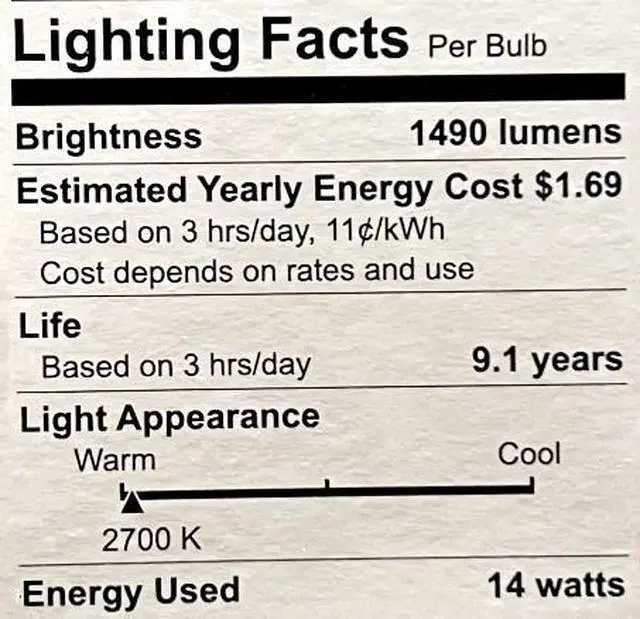 Alt view image 3 of 3 - GE Lighting 93116245 LED A19 Garage Door Opener Bulb, Frosted Soft White, 1490 Lumens, 14-Watts, rough service, heavy duty to withstand vibration