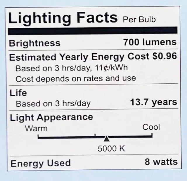 Alt view image 2 of 3 - (4 bulbs) GE 43171 LED daylight BR30 8 watt = 65 watt replacement, Dimmable, 700 lumens,