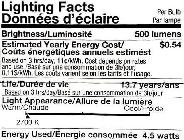 Alt view image 5 of 5 - (4 bulbs) Sylvania LED Globe G25, 60 watt equivalent, 500 Lumens, Clear, Dimmable, Soft White, Medium Base, LED Light Bulb