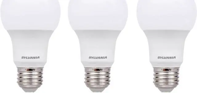Alt view image 2 of 4 - (pack of 3) Sylvania LED Light Bulb, 60 watt equivalent A19, Soft White, Dimmable, 9 watt, 800 lumen