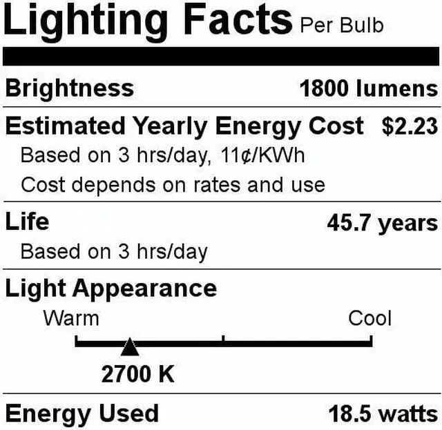 Alt view image 3 of 3 - (4 bulbs) GE 39289 LED replacement for CFL, 18.5 watts, GX24q base, compatibility with 4 pin CFL sockets
