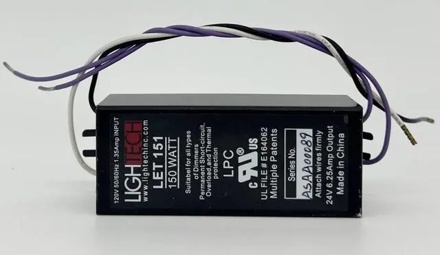 Main image of GE 66970 - Lightech 150 watt Output 120 volt Input Electronic Halogen Transformer (LET-151-24V), Dimmable