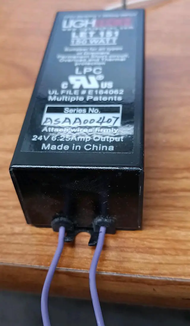 Alt view image 2 of 3 - GE 66970 - Lightech 150 watt Output 120 volt Input Electronic Halogen Transformer (LET-151-24V), Dimmable