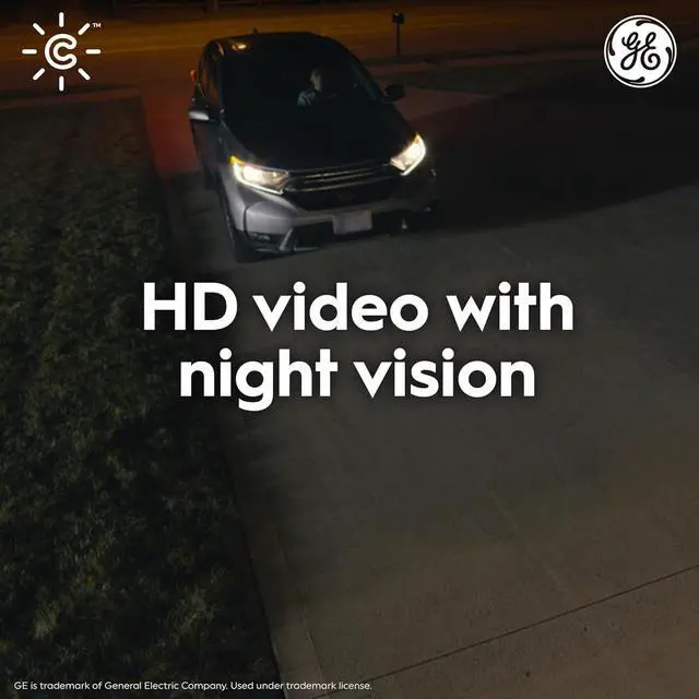 Alt view image 3 of 7 - (2 cameras) GE Cync Outdoor Battery Powered Smart Wi-Fi Camera, 2K HD Resolution & Night Vision, Motion/person detection with mobile alerts, Wireless, works with Alexa and Hey Google