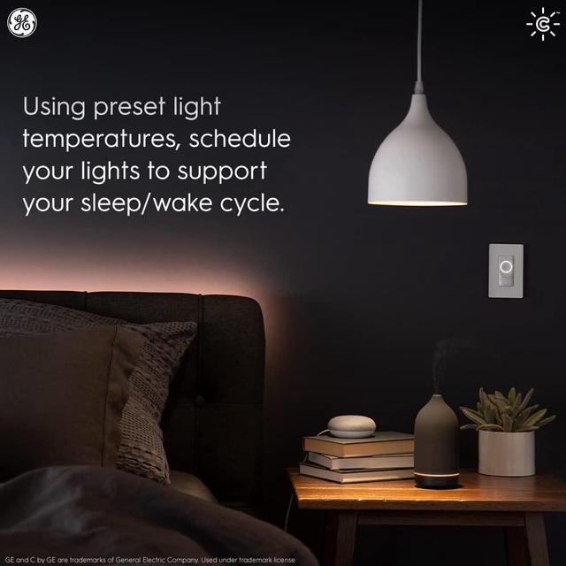 Alt view image 6 of 7 - (2 bulbs)GE CYNC Smart LED Light Bulbs, Color Changing, Bluetooth Enabled, Works with Alexa and Google