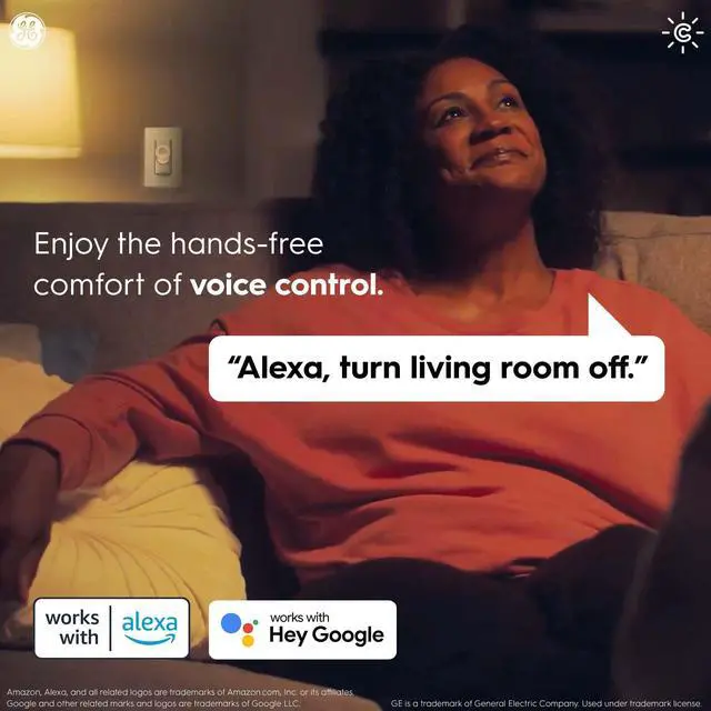 Alt view image 6 of 7 - GE Smart Light Switch, Paddle Style, Neutral Wire Required, Bluetooth and 2.4 GHz Wi-Fi 4-Wire Switch, Works with Alexa and Google (1 Pack)