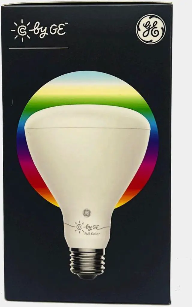 Alt view image 3 of 4 - GE Lighting Full Color Smart Bulb, LED BR30, C by GE, Dimmable with app, Change Colors, Control with Voice, 10 watt, 700 lumen LED Floodlight