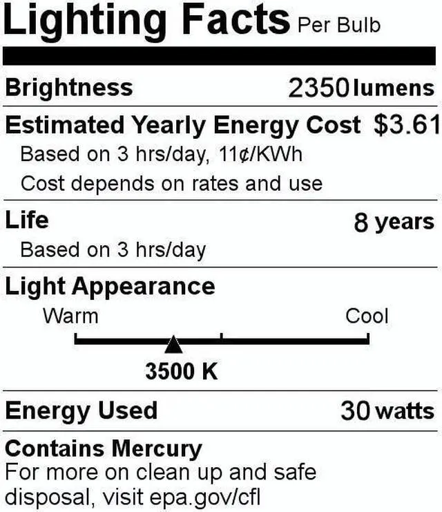 Alt view image 2 of 3 - (case of 12 bulbs) GE F30T12 Linear Fluorescent, 36 inch T12, 30 watt, 2350 lumens, 3500K soft white, F30T123SP35