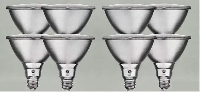 Alt view image 2 of 3 - (8 bulbs) GE classic LED PAR38 Floodlight, 15 watt, 1300 lumen, 3000K warm white, outdoor wet rated, dimmable, medium base