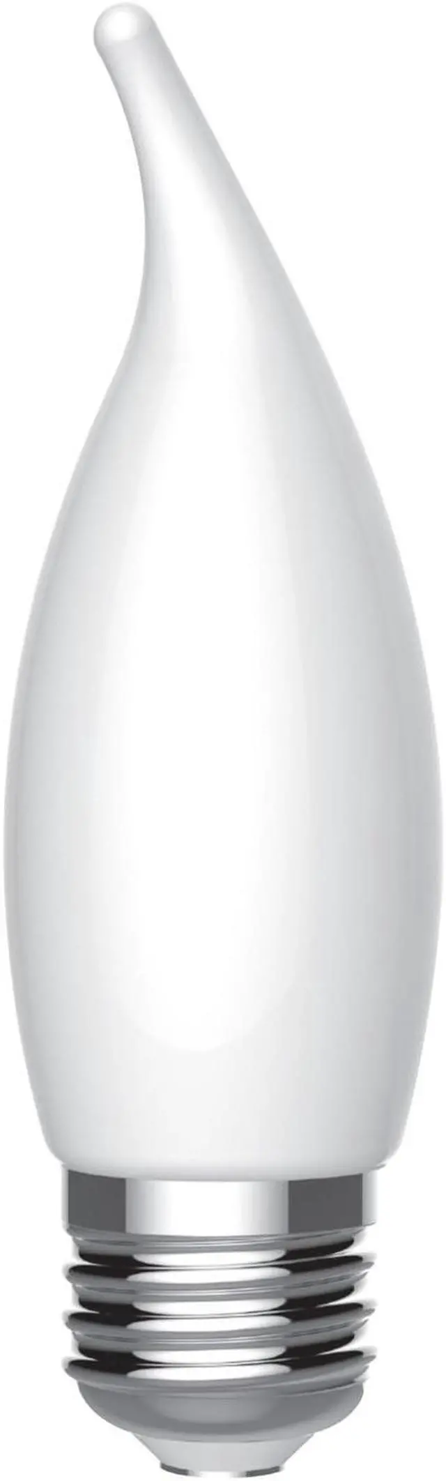 Alt view image 2 of 7 - (3 Bulbs) GE Ultra Bright LED Light Bulbs, 100W, Daylight Candle Lights, Frosted Decorative CA12 Light Bulbs, Medium Base