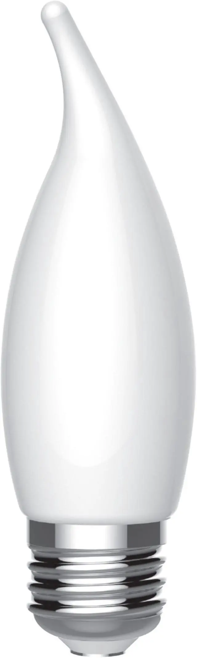 Alt view image 3 of 7 - (3 Bulbs) GE Ultra Bright LED Light Bulbs, 100W, Daylight Candle Lights, Frosted Decorative CA12 Light Bulbs, Medium Base