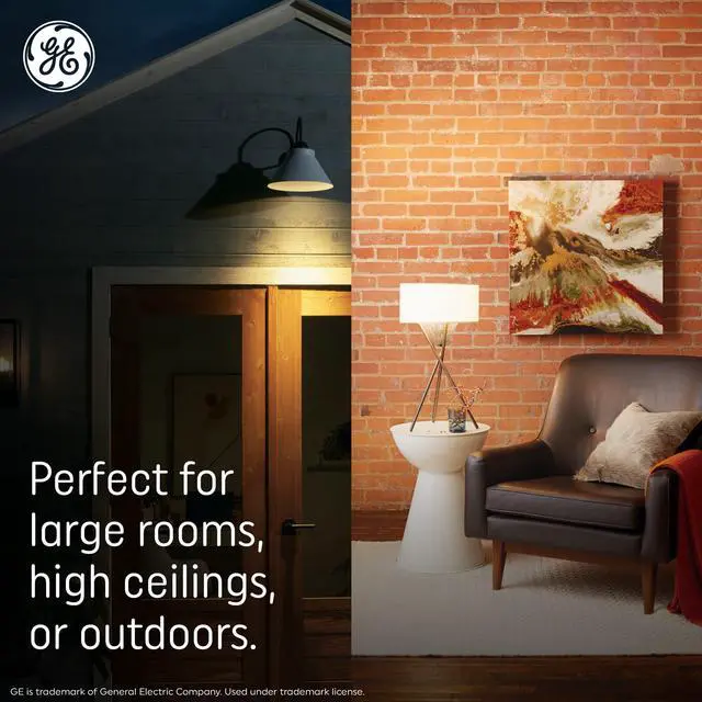Alt view image 6 of 7 - (3 Bulbs) GE Ultra Bright LED Light Bulbs, 100W, Daylight Candle Lights, Frosted Decorative CA12 Light Bulbs, Medium Base