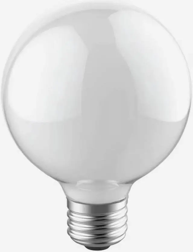 Alt view image 2 of 5 - GE reveal LED HD+ Color-Enhancing G25 Globe, 5 watt, 400 lumen, Dimmable LED Decorative Globe Medium Base Frosted G25 Bulb (2-Pack)