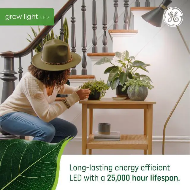 Alt view image 6 of 7 - (2 bulbs) GE Grow Lights for Indoor Plants, BR30 Indoor Floodlight, LED Light Bulbs for Flowers and Fruit, Advanced Red Light Spectrum, 25,000 Hours Lifespan, 15 PPF, (Packaging May Vary)
