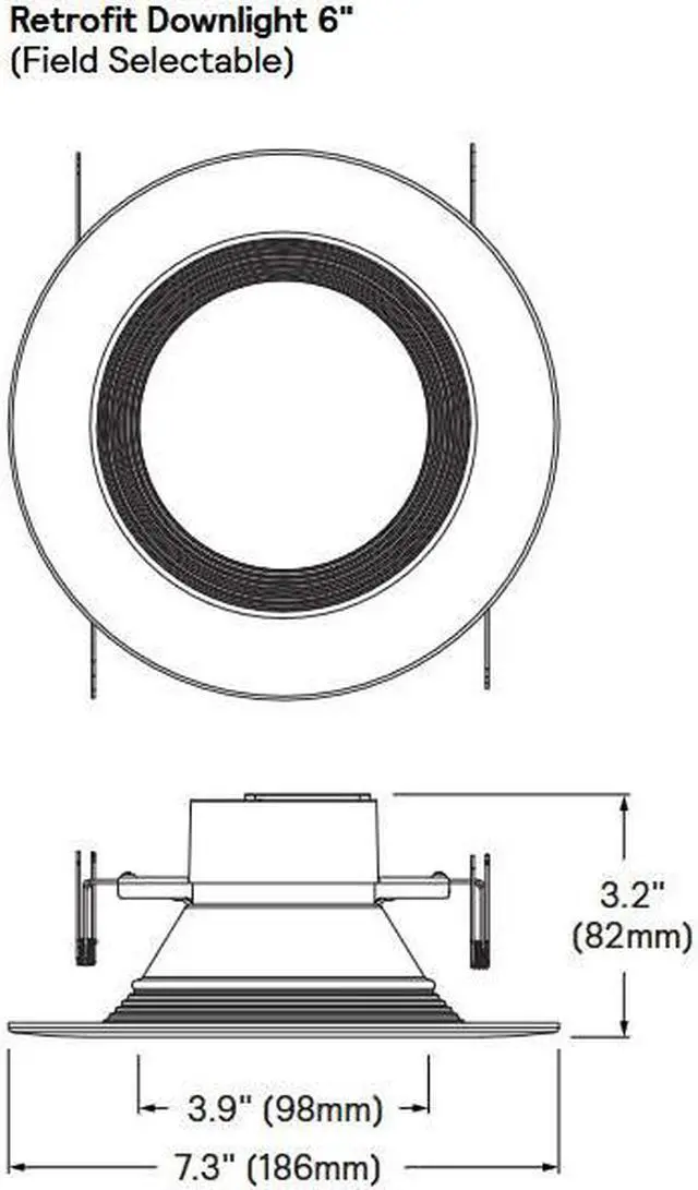 Alt view image 2 of 2 - (case of 4) Philips Lightolier - RD6R99SCT1W LED Recessed Can Retrofit Kit with 6 Inch Housing, 900 lumens, 10 watts, field selectable Color Temperature