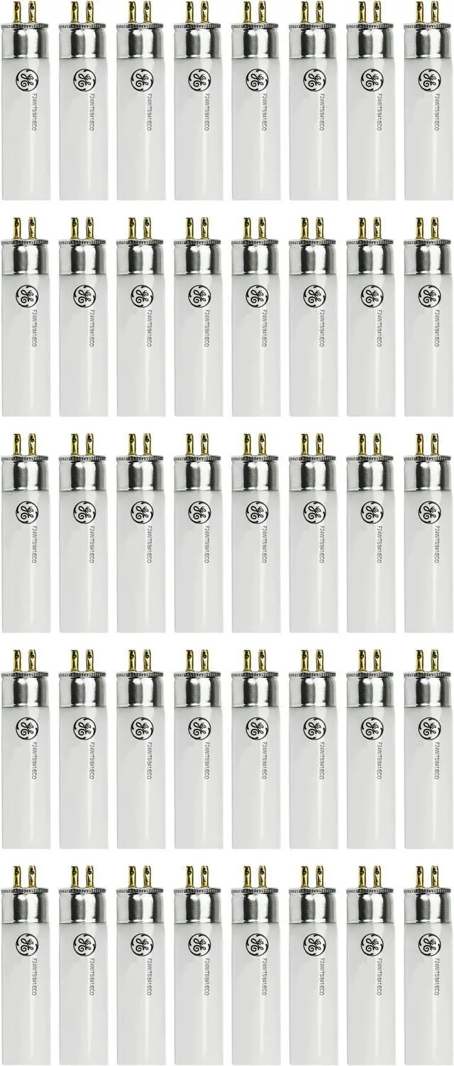 Main image of (case of 40) GE 46701 F24W/T5/841/ECO 24 Watt T5 Fluorescent G5 Miniature Bi Pin Base 4100K, 22 inch tube