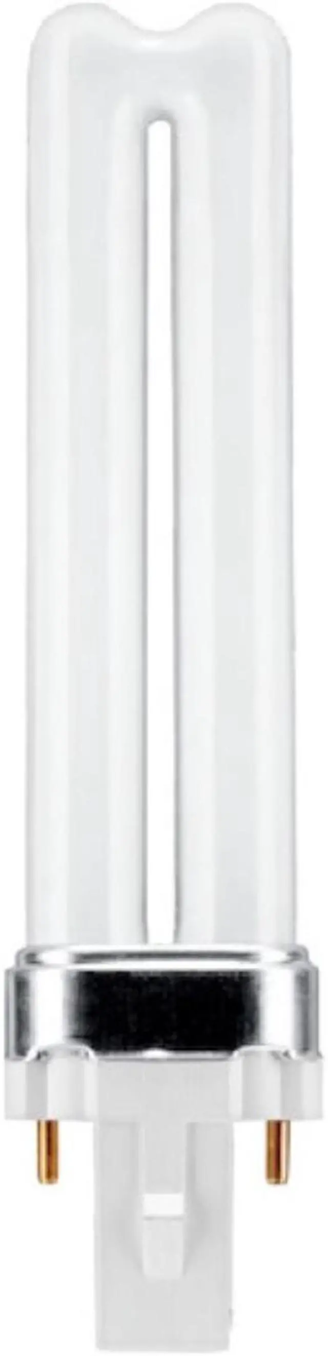 Alt view image 3 of 3 - GE Soft White 7 watt Plug-in CFL G23 Base, 5.4-inch F7BX Light Bulb, 2700K Soft warm white, 425 lumen, plug-in biax compact fluorescent